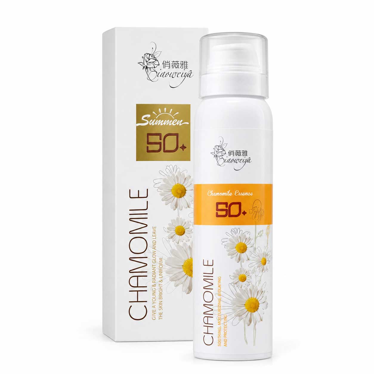 Chamomile Whitening Spray Sunscreen with SPF 50+