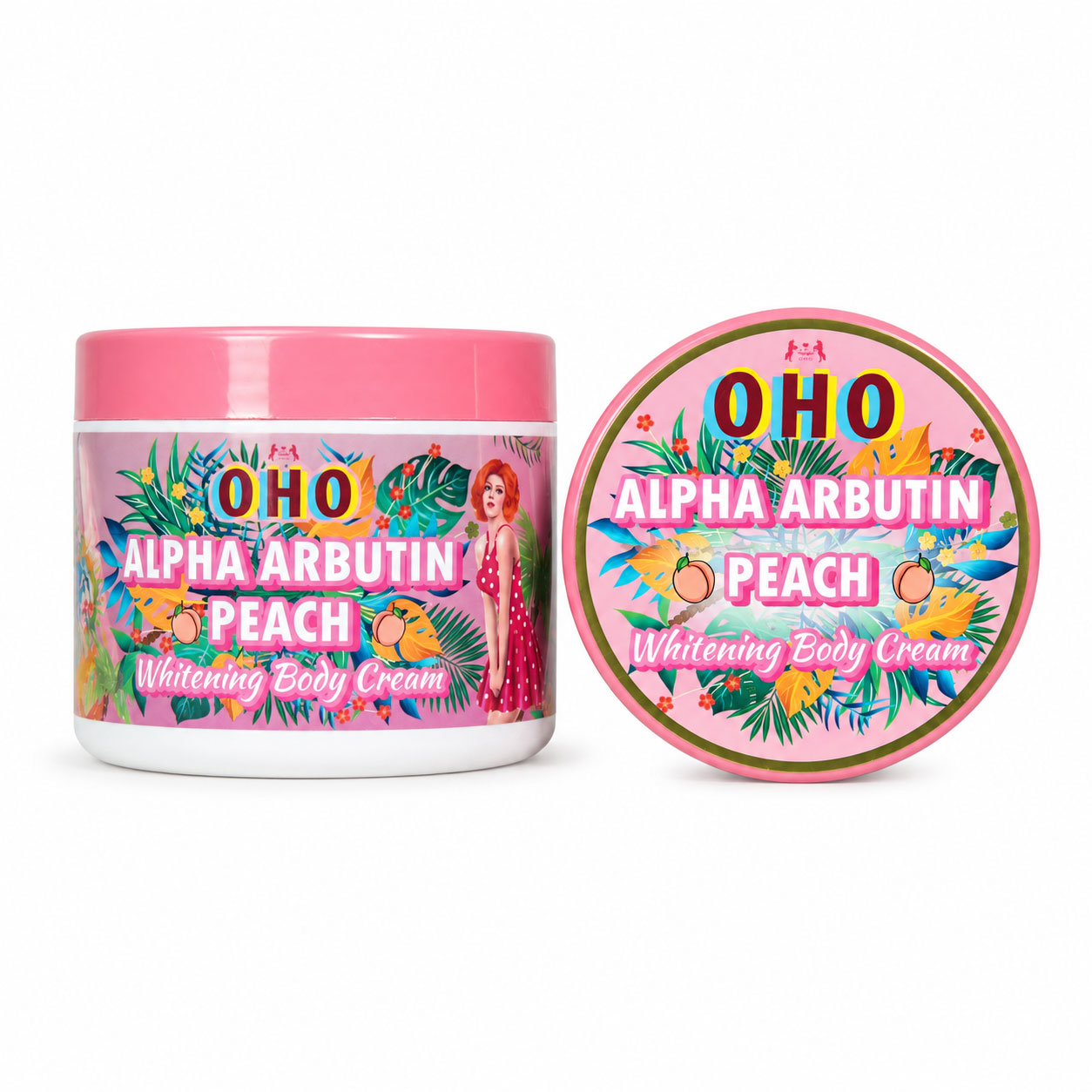 OHO Alpha Arbutin Peach Whitening Body Cream